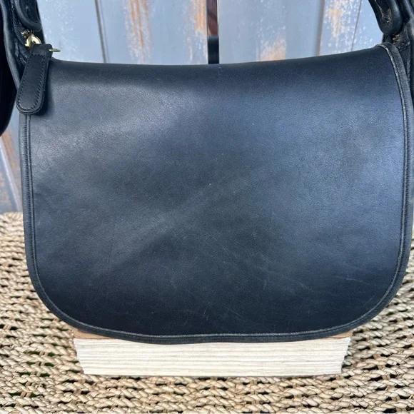 Coach Vintage Patricia's Legacy Saddle Bag 9951 Black - Picture 2 of 16